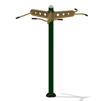 Brown and Green pullup apparatus 